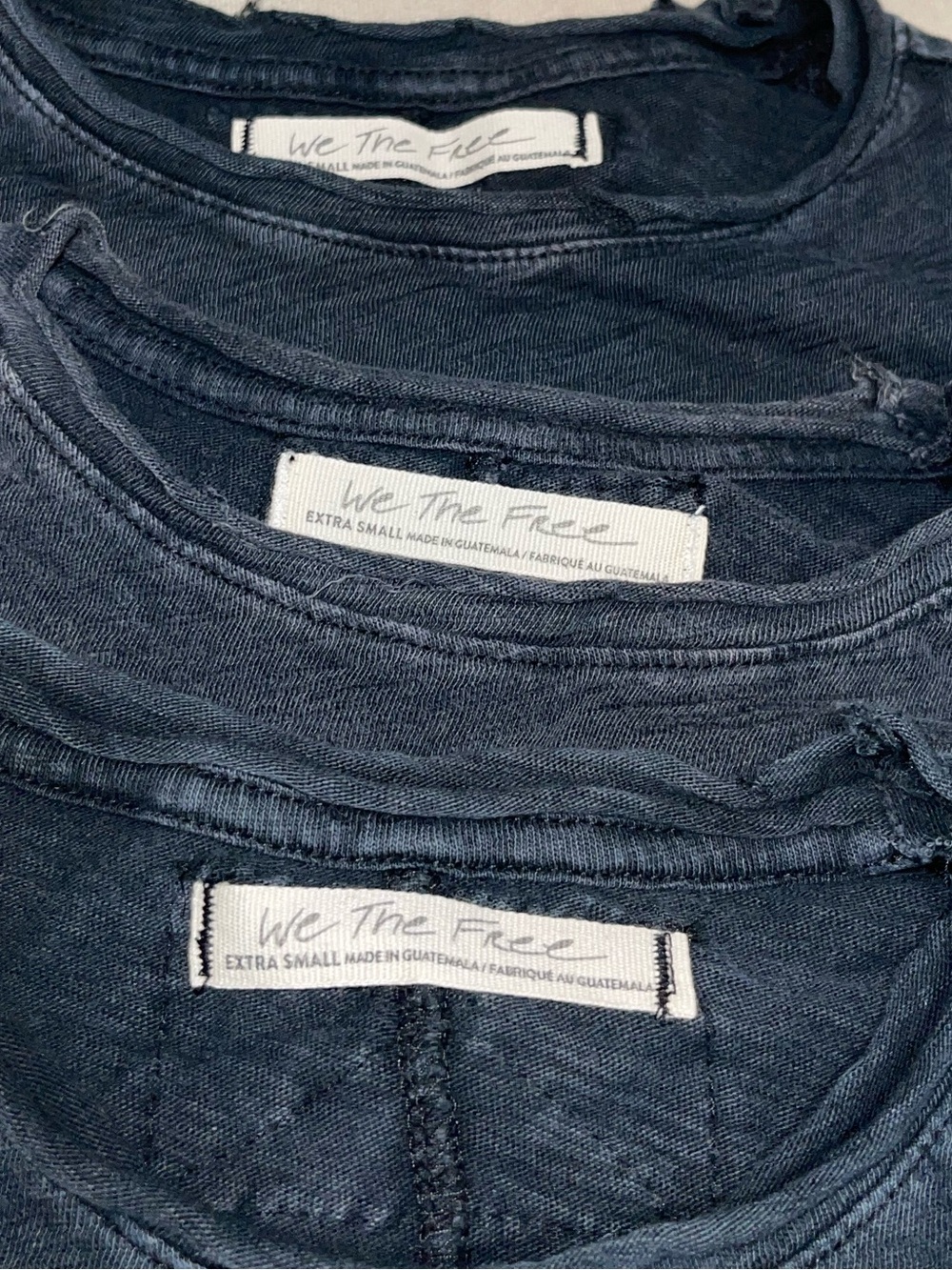 3 Piece Bundle Free People Be My Baby Tee Set XS Washed Black NWT - Picture 3 of 8